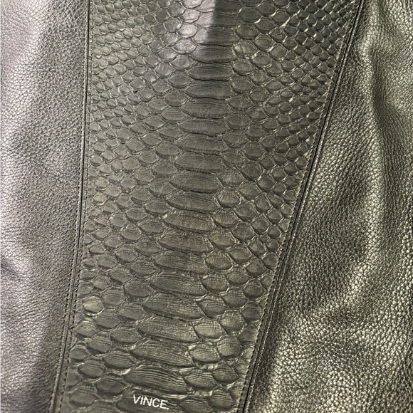 VINCE Modern V Stamped Python Medium Hobo - Picture 16 of 16